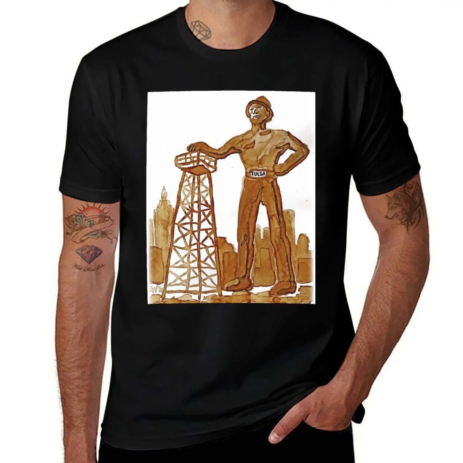Tulsa Golden Driller T-Shirt Performance Workout Short Sleeve Tee