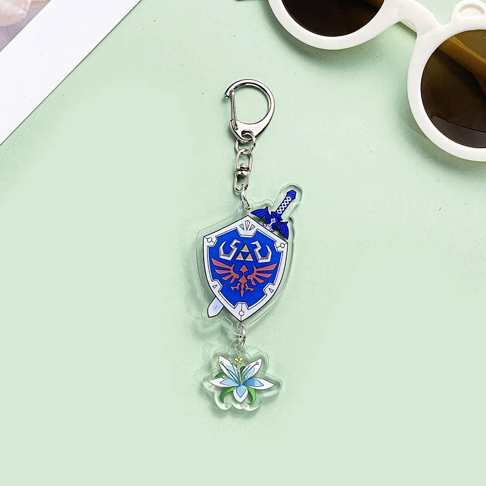 زيلدا لعبة شعبية أسطورة زيلدا: دموع المملكة سلسلة مفاتيح مصنوعة من الأكريليك المساعدون حقيبة كرتونية قلادة حلية كيرينغ هدية #3