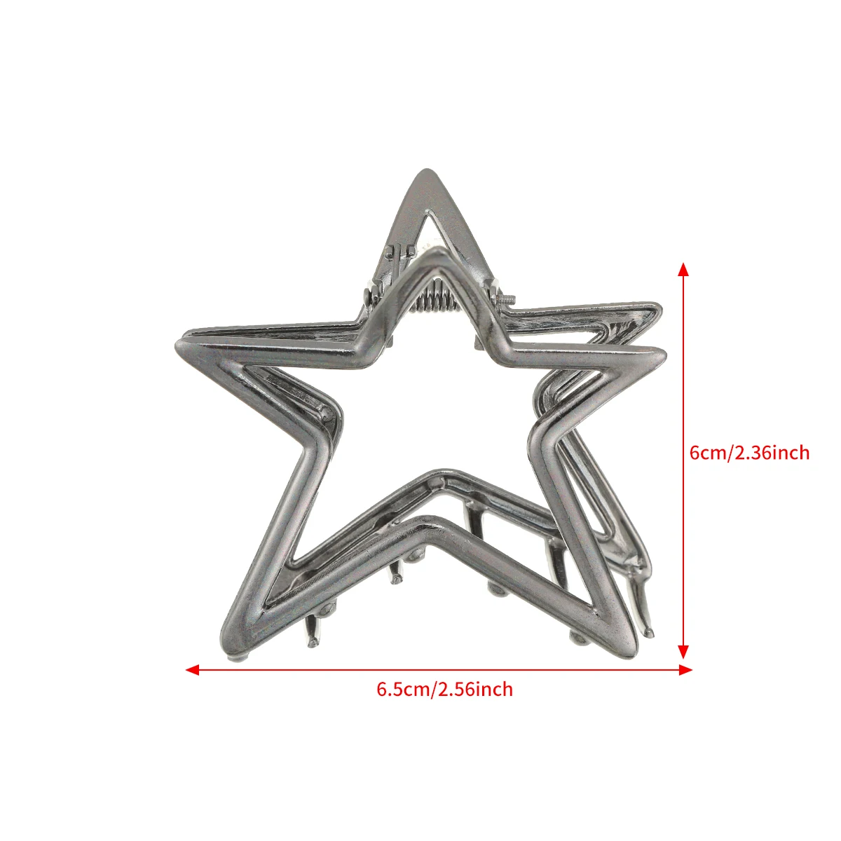 AWAYTR Harajuku Hollow Star Pentagram Star Hair Claws Sweet Cool Charm Trend Hair Clip for Women Y2k Hair Accessories