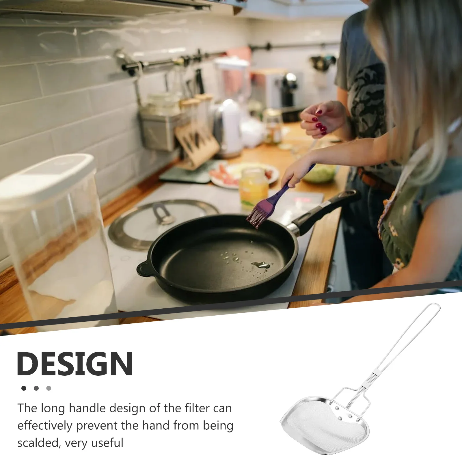 

Stainless Steel Oil Strainer Spoon Fine Mesh Skimmer Ladle For Kitchen Cooking Fat Filtering Colander Utensil