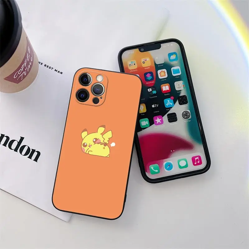 Cute Baby Pokemen Anime Phone Case for iPhone 11 15 Pro Max Case Coque 14 Plus 13 Pro 12 Mini 11 X XS 7 8 SE 2020 TPU Soft Cover