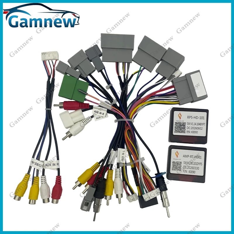 16Pin Car Wiring Harness Adapter Canbus Box Decoder With AMP For Honda CRV CR-V 5 RT RW 2017-2022