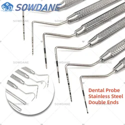 Dental Stainless Steel Periodontal Probe with Scaler Explorer Instrument Tool Tooth Cleaning Dentist Endodontic Tool Equipment