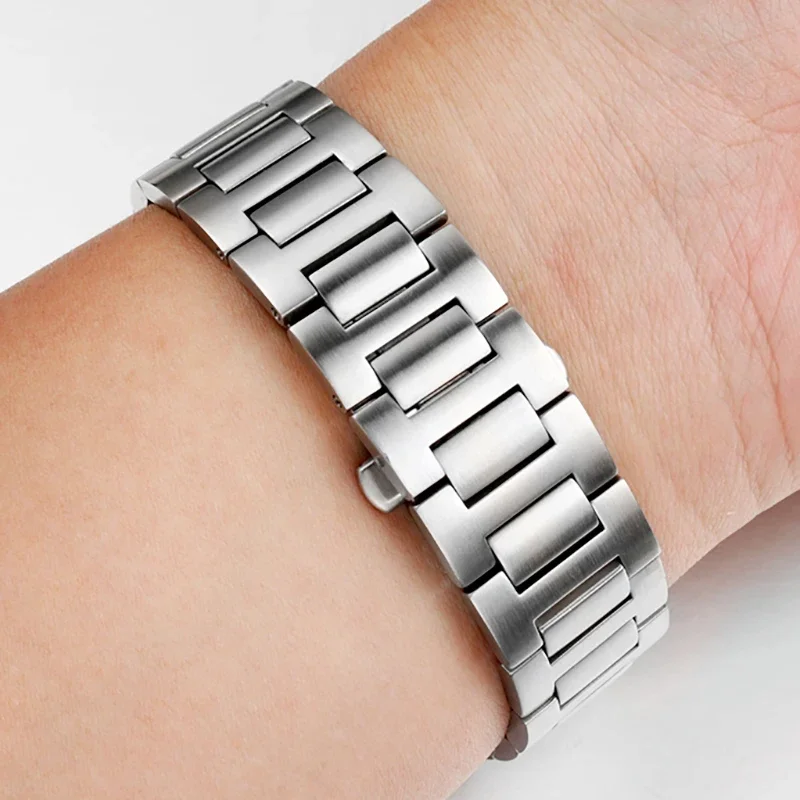 16*8 มม.18*10 มม.20*12 มม.เว้าสแตนเลสสําหรับรถยนต์ชั้น PASHA Series WSPA0013 w31077U2 W 3108555   สร้อยข้อมือสายรัด