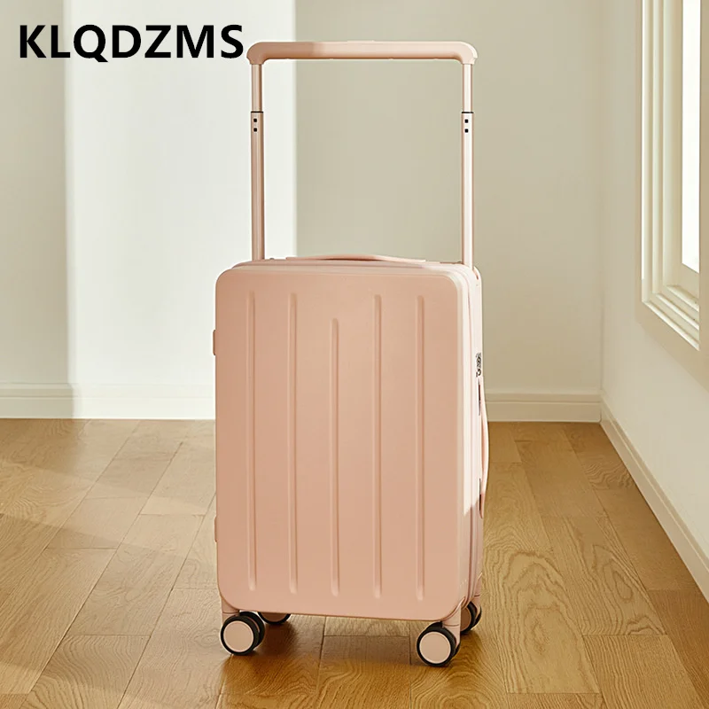 KLQDZMS Carry-on Travel Luggage 20 Inch Women's Boarding Case 22"24"26 Trolley Case Wheeled Travel Bag PC Cabin Suitcase