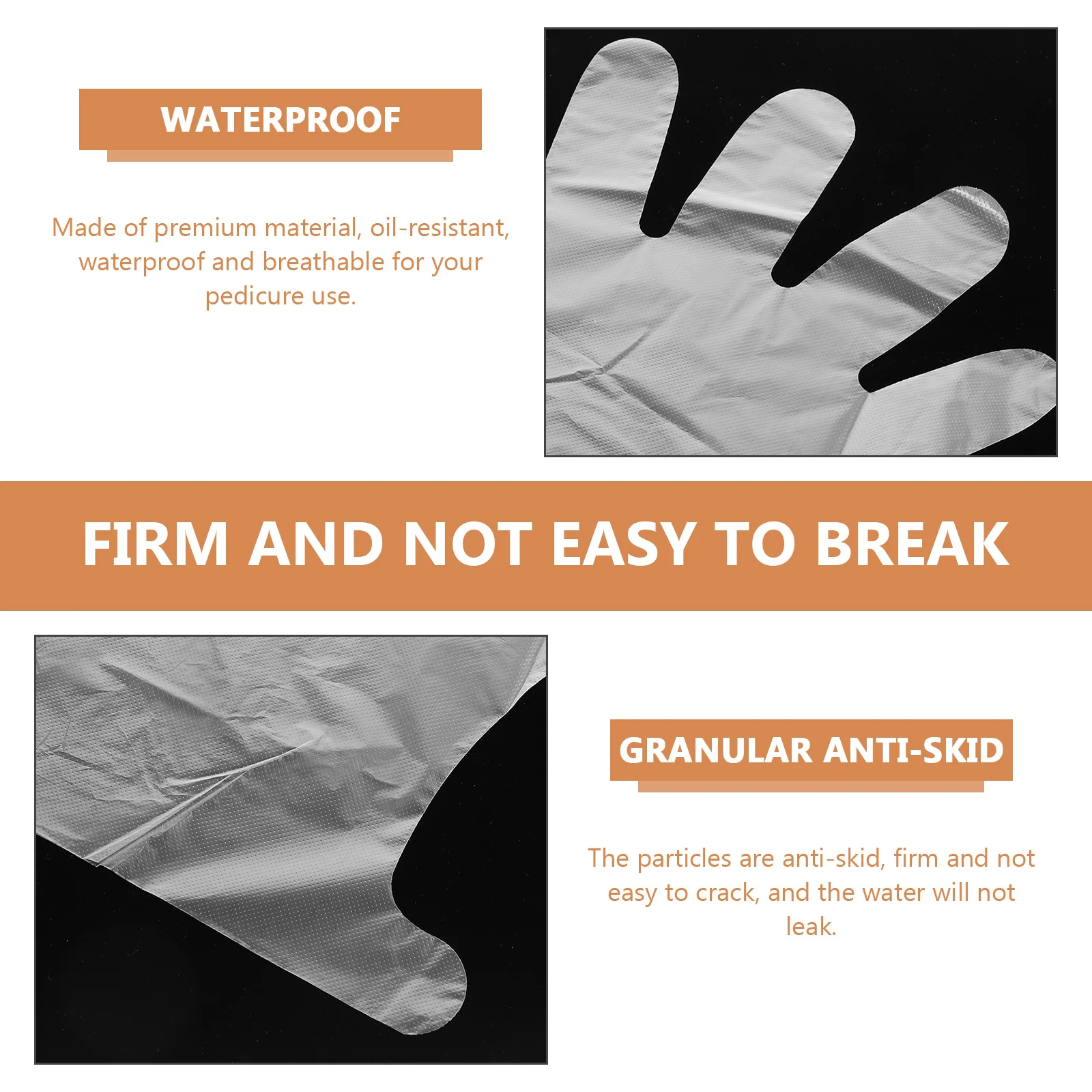 

1Set Disposable Foot Hand Covers Plastic Hand Spa Salon Foot Moisturizing Cover Waterproof Practical Multi-Purpose