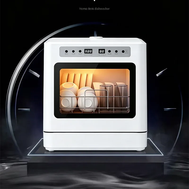 RJH-T06 Countertop Dishwasher Portable, No Installation Required, Smart 75SSD5 High-Temperature Drying, Household Dishwasher