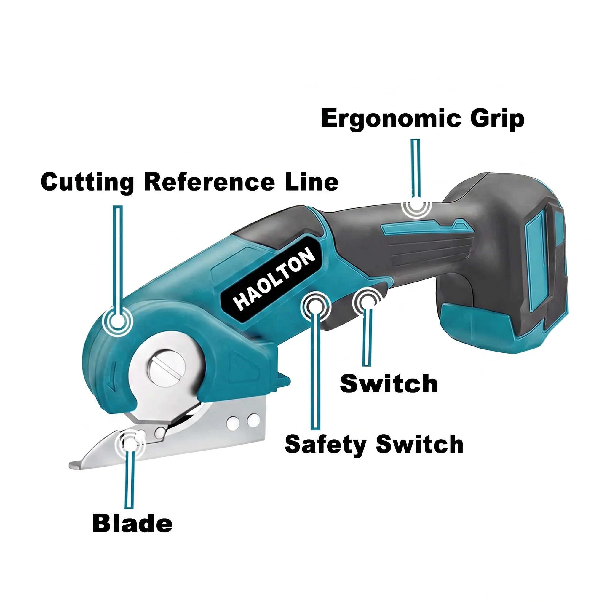 Cordless Electric Scissors Cardboard Carpet Cutter Rechargeable Safety Lock Rotary Cutting Power Tool For Makita 18v Battery