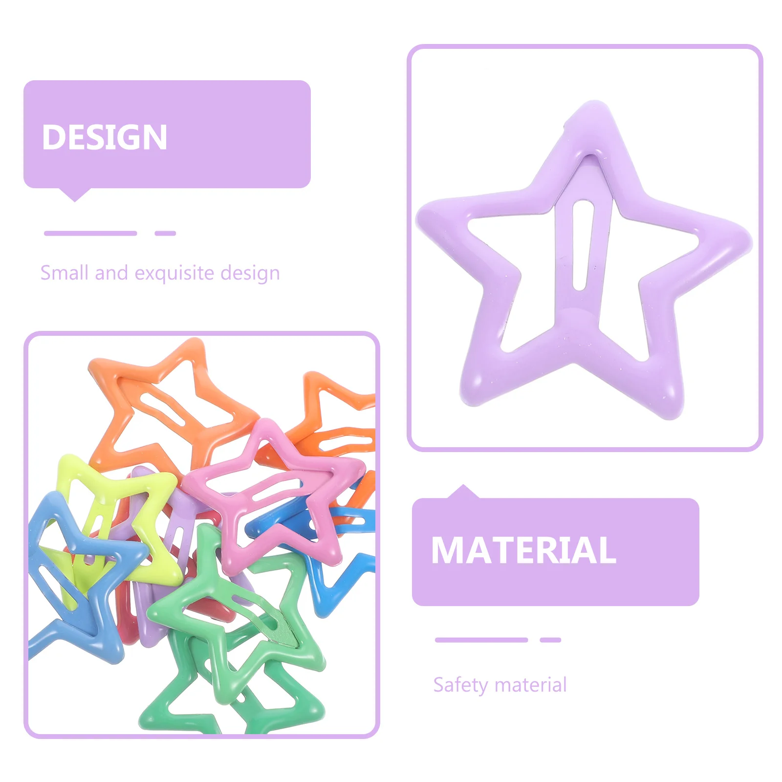 10 قطعة مقاطع شعر على شكل نجمة للأطفال مشابك معدنية إكسسوارات شعر للأطفال الصغار للاستخدام اليومي مقاطع نجوم مشابك للأطفال الصغار
