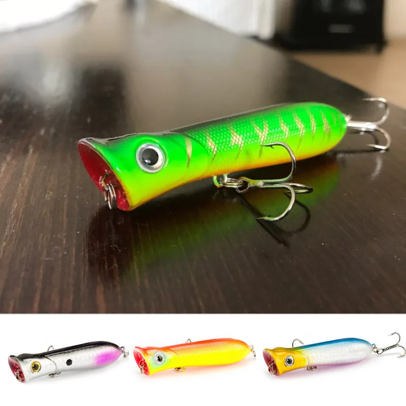 

Popper Wobbler Fishing Lure with 6# Hooks 8cm12g Floating Crankbait Artificial Bait Poper Pesca Carp Pike