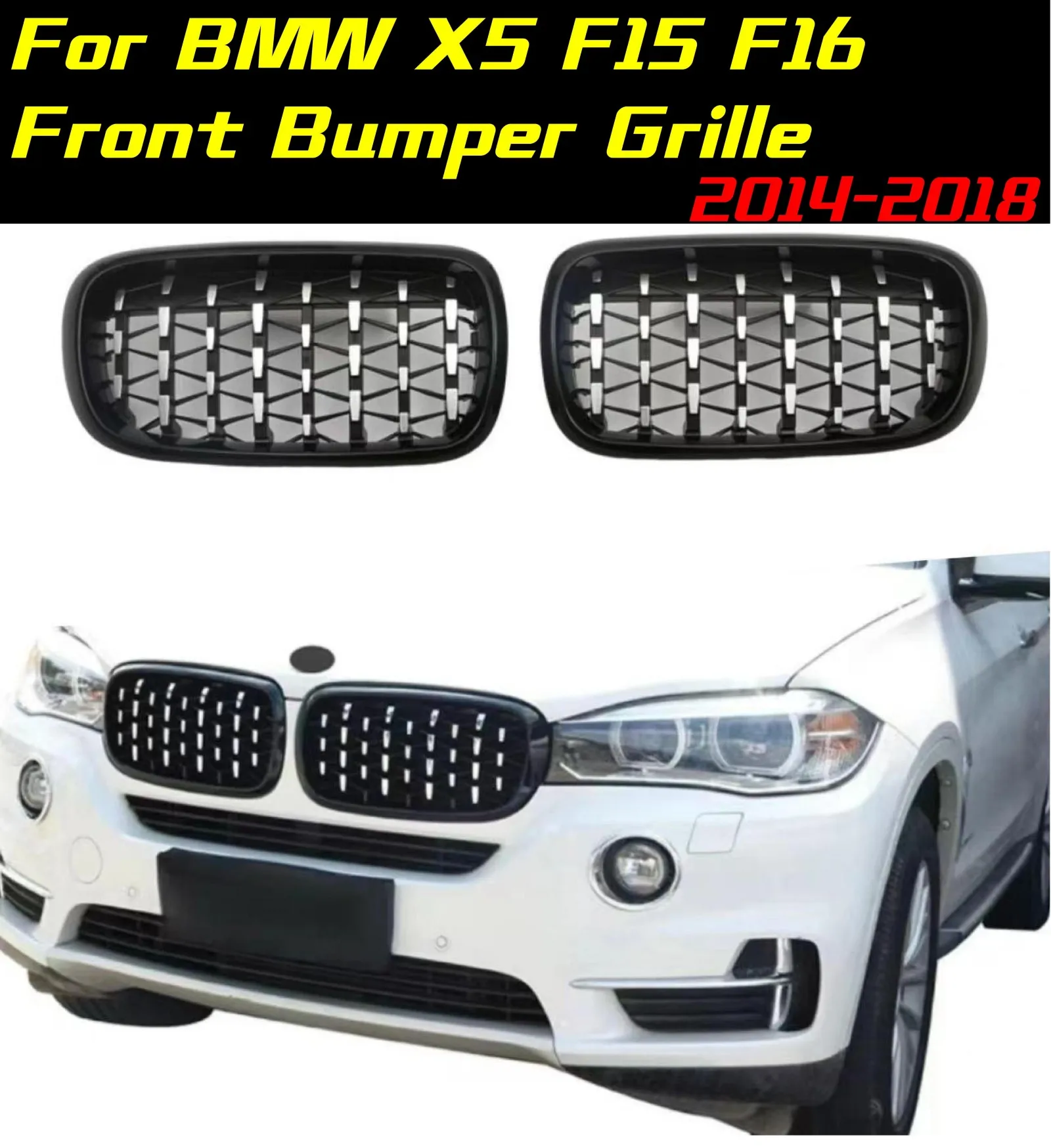 

Решетка переднего бампера для BMW X5 F15 F16 2014-2018 Передняя решетка Авто гоночная решетка Решетка кузова Комплекты внешней модификации спортивный комплект