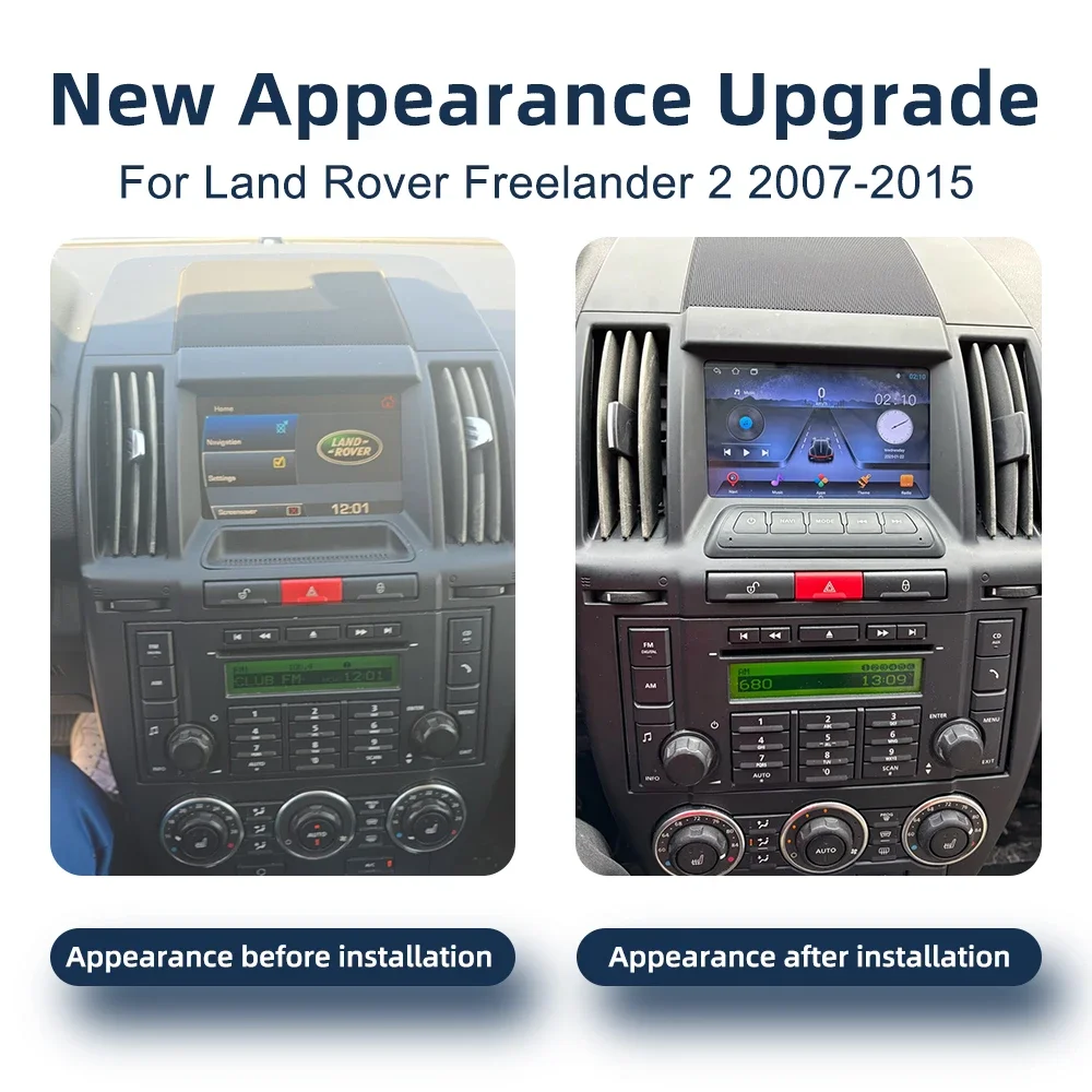 Android 14.0 CarPlay Car Multimedia Player For Land Rover Freelander 2 2007-2015 GPS Navigation 4G WiFi RDS DSP Stereo Car Radio