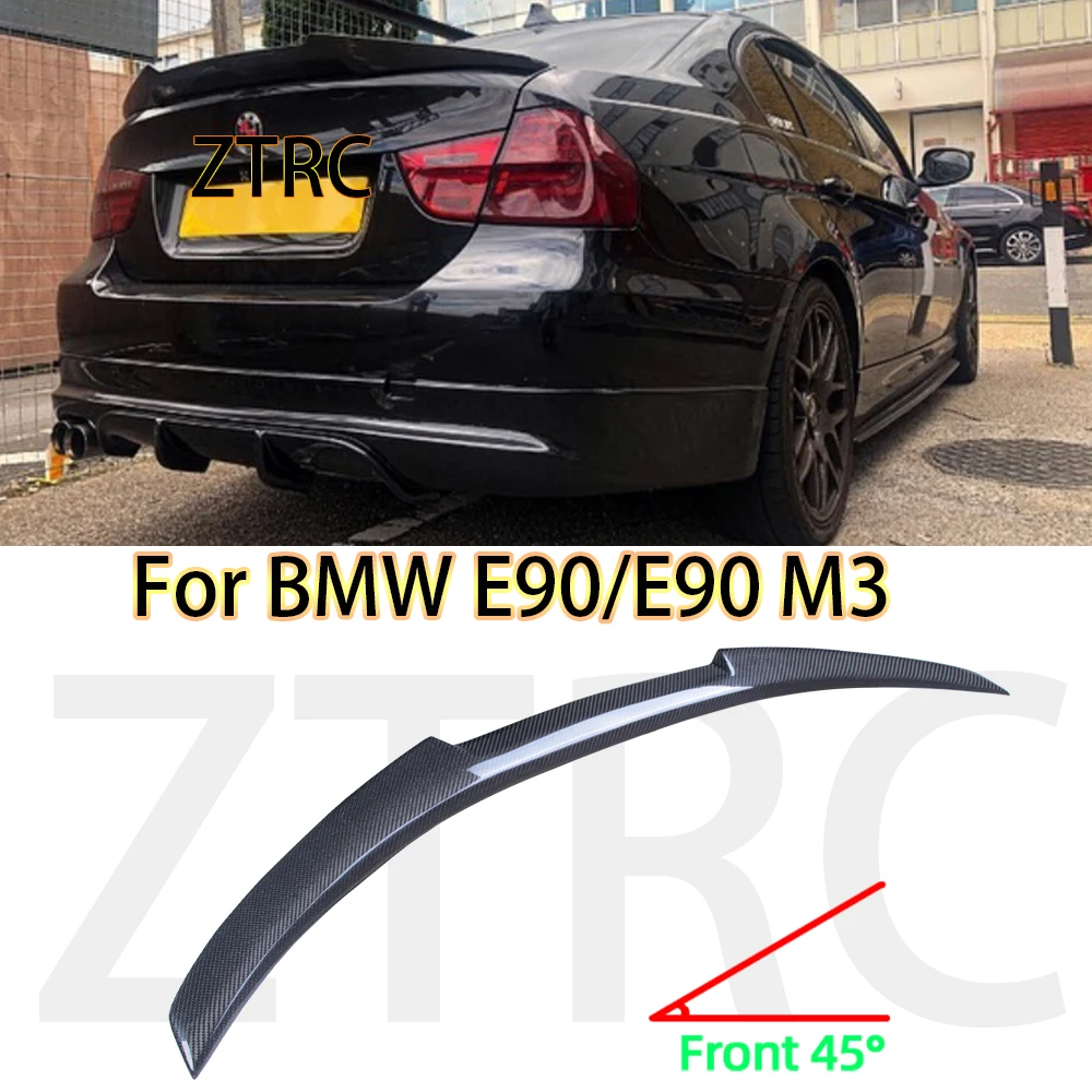 

Car Spoiler For BMW 3 Series E90/E90 M3 M4 Style Real carbon fiber material Rear Spoiler Trunk wing 2004-2011