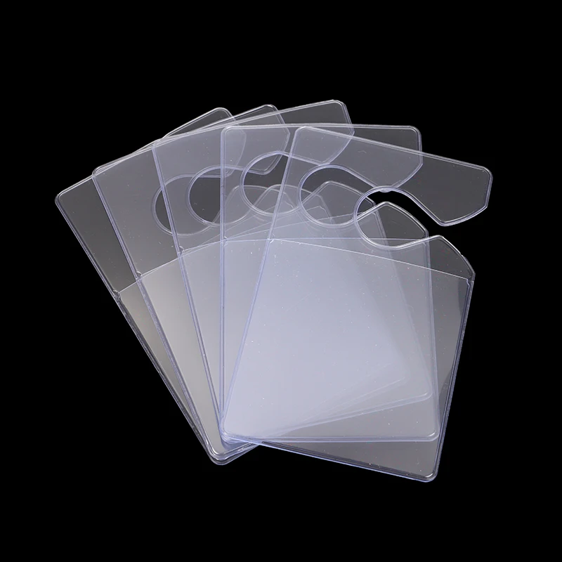 5Pcs Transparent Windshield Parking Permit Card Bag Plastic Card Cover Pocket Clear Label Bag Bill Storage Card Ho