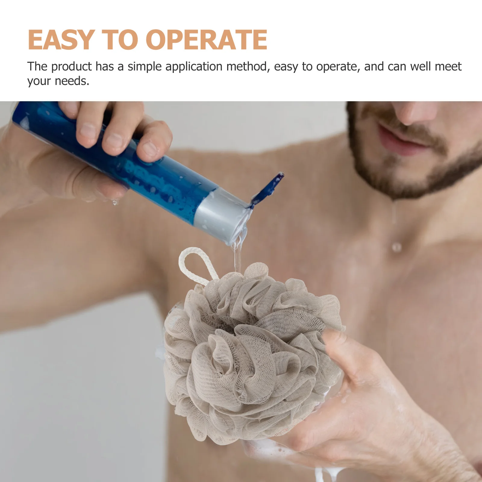 

6Pcs Daily Use Bath Loofahs Compact Shower Sponges Lanyard Design Quick-Drying Sanitary Bath Supply Travel Loofah with Case