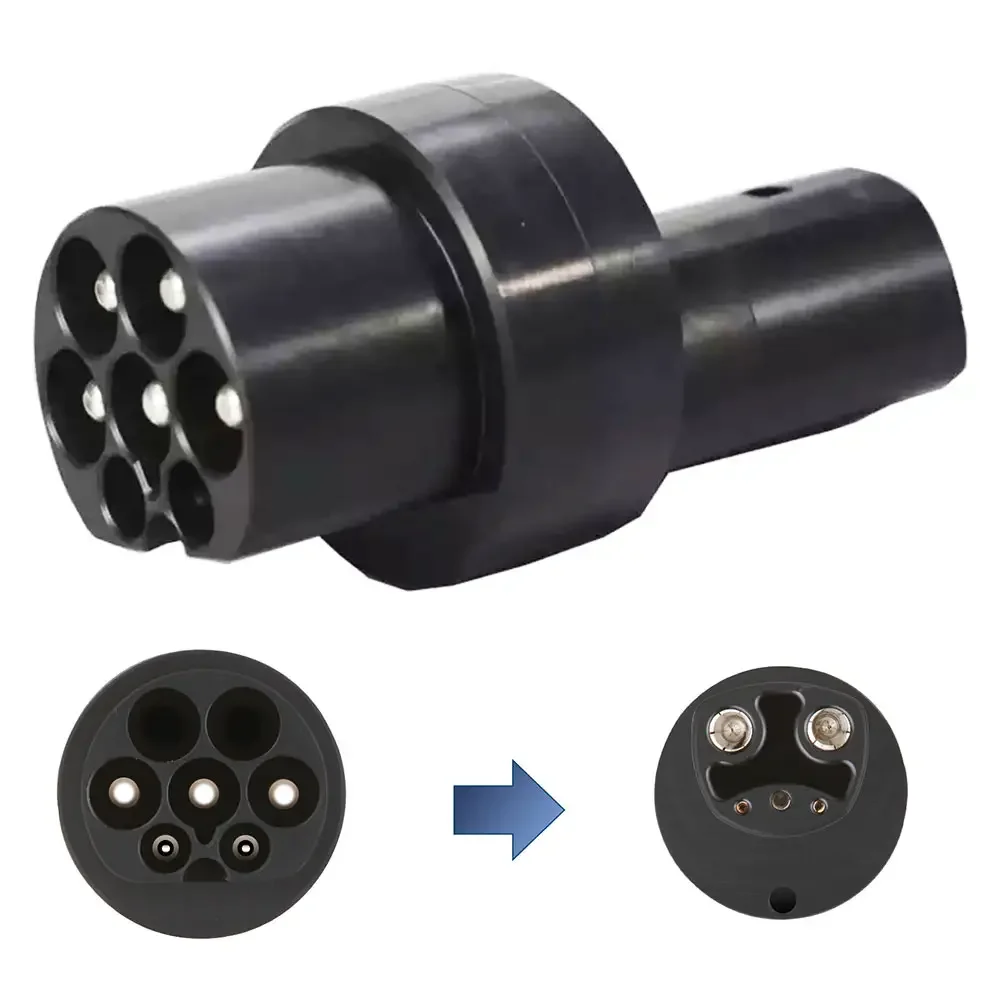 

Type 2 NACS Adapter for Tesla Model S New Tpc (DC) Plug Iec 62196 Socket Charging Adaptor Ac Ev Charger Evse Car Connector