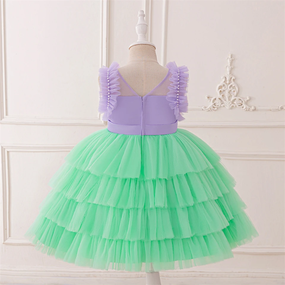 Déguisement de Princesse Sirène pour Petite Fille, Tenue de ixd'Anniversaire pour Enfants de 3 à 10 Ans, Costume de Jeu, Nouvelle Collection Été 2025