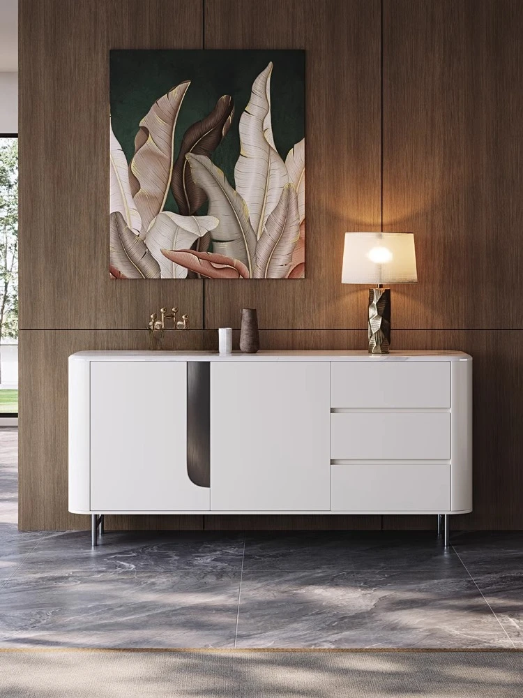 Solid wood dining side cabinet, living room partition wall locker, modern simple Italian side cabinet 4