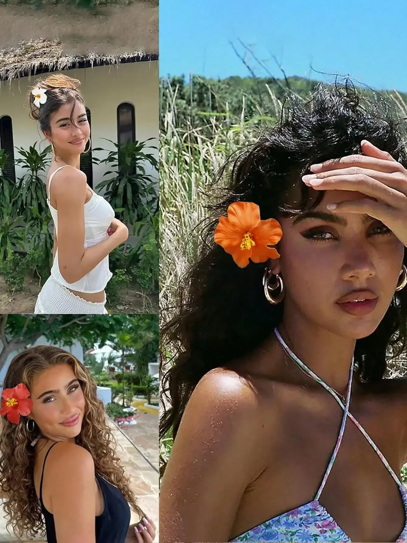 

8 шт. искусственных заколок для волос с цветами плюмерии для женщин, аксессуары для волос для пляжных вечеринок, свадеб и праздников