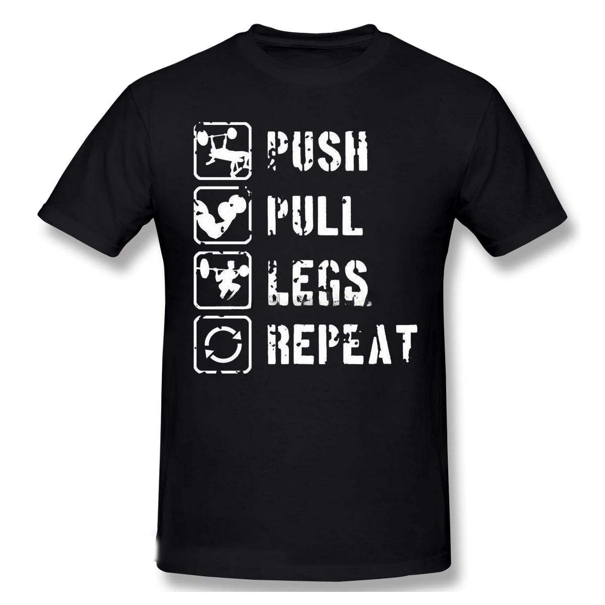 T-Shirt Kill Your Lazy Thoughts Art Fashion Short Sleeve Men Shirt Top Quality Clothing Bodybuilding Muscle Training Crossfit