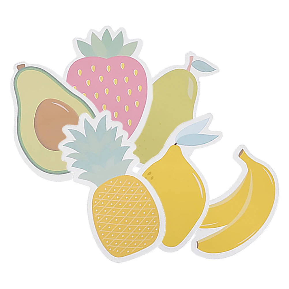 6pcs Fruit Shaped Cute Memo Pads Peelable Adhesive Notepads For Home Office School Fruit-Themed Decorative Memos