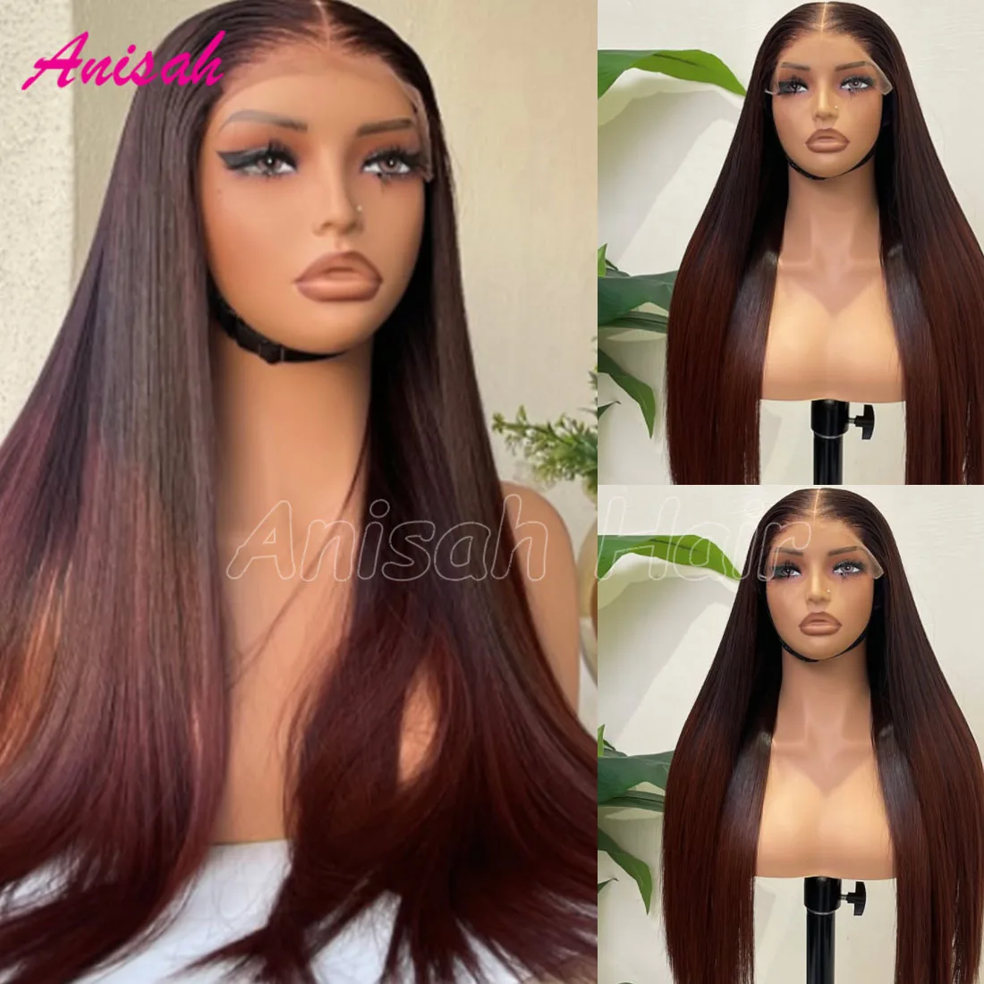 البرازيلي مستقيم الدانتيل الباروكة أمامي شعر الإنسان العظام مستقيم الدانتيل الجبهة باروكة من شعر طبيعي غلويليس الدانتيل إغلاق شعر مستعار للنساء السود #2