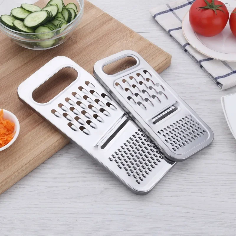 

3-in-1 Stainless Steel Vegetable Fruit Slicer Cutter Multi-purpose Potato Lemon Cheese Grater Food Crusher Kitchen Accessories