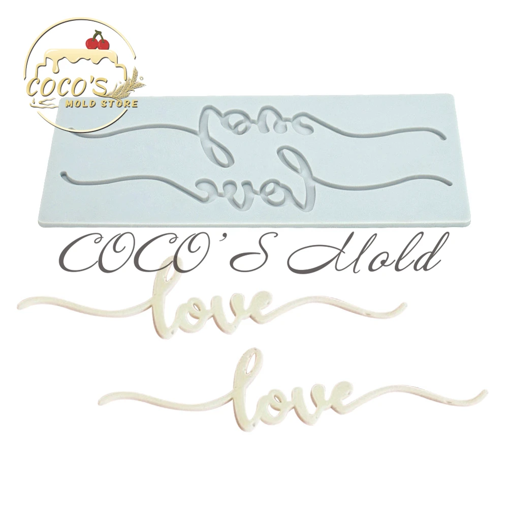 New Arrival Words Love Silicone Pad Fondant Cake Mousse Mould Chocolate Silicone Cake Lace Mat Kitchen Accessories Baking Tools