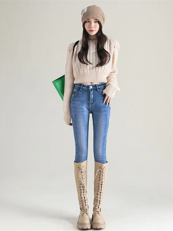 winter-women's-warm-plush-stretch-pencil-pant-thermal-jean-snowy-comfortable-stretchable-skinny-jeans-for-cold-weather