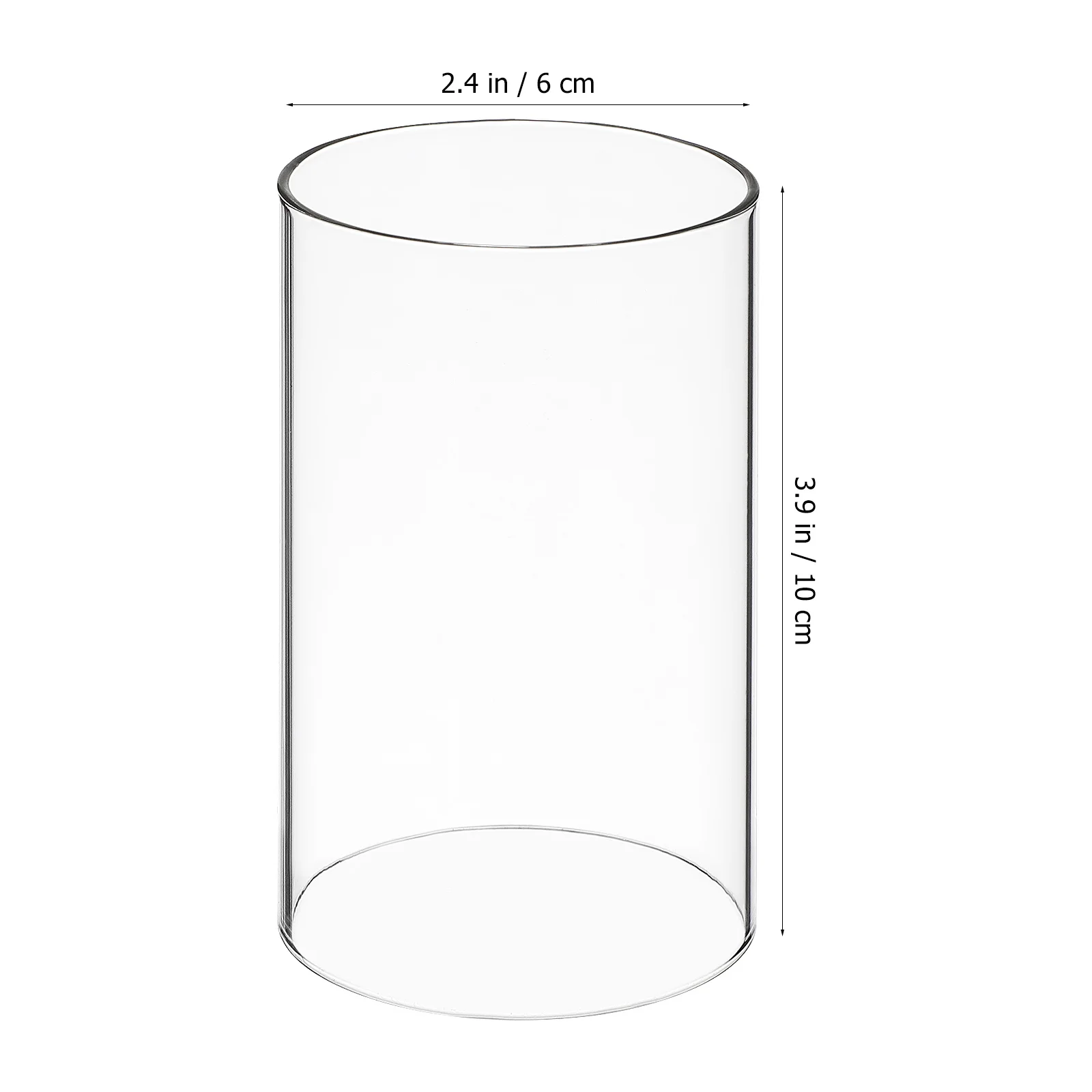 3Pcs Clear Glass Shades Windproof Open Ended Desktop Holders Romantic Decor Windproof Shades for