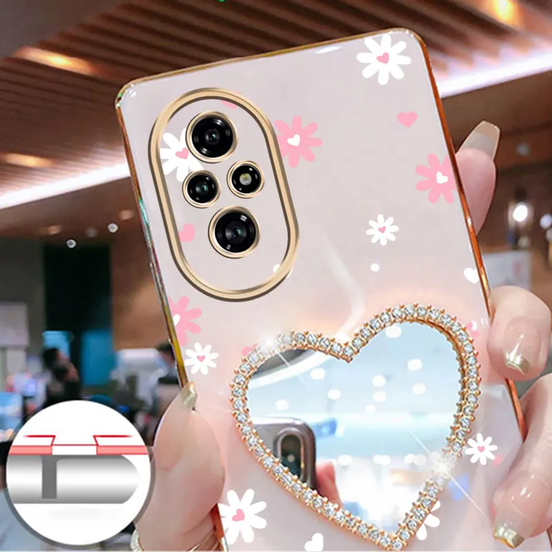 حبة حزام الحبل أزهار لطيفة الحب حامل هاتف حافظة لهاتف هواوي الشرف 9X Pro 60 70 80 90 100 200 300 Pro Ultra Y9s