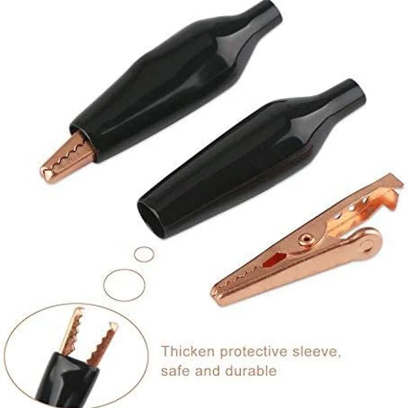 

BAAG-20Pc Copper Alligator Electric Clip Soft Insulated Cover Electrical Test Gator Clip Alligator Jumper Electric Test Clips