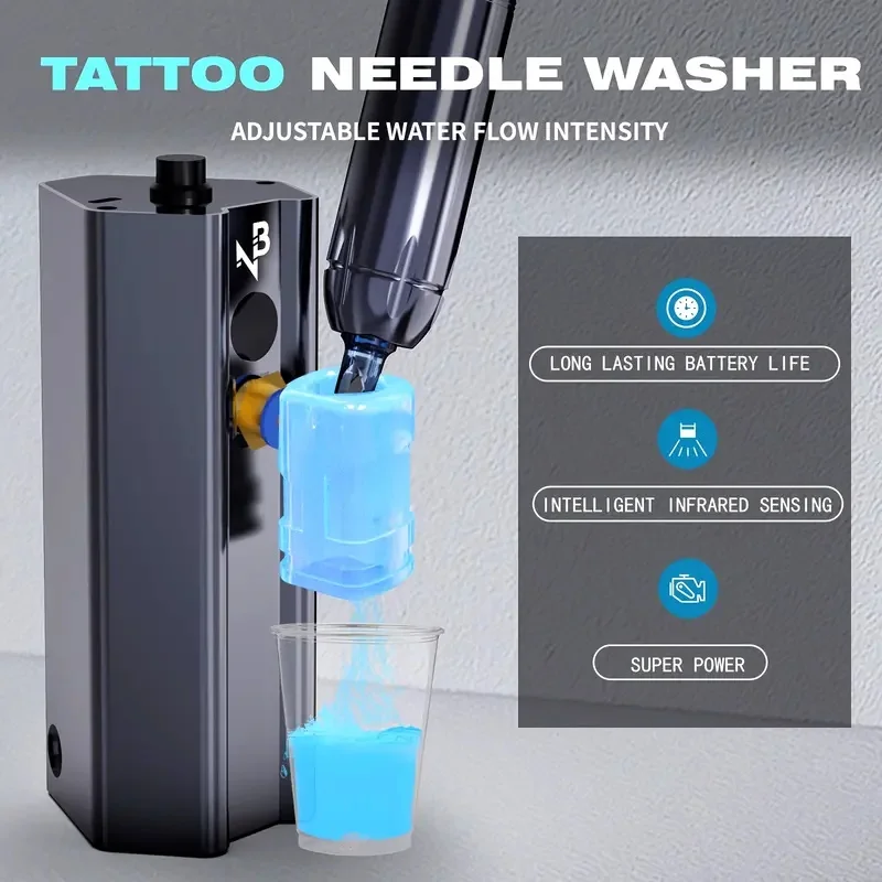 

Goldplume Professional Rechargeable Tattoo Needle Cleaning Machine, Suitable for Needles, Needle Tips and Needles, Quick and Efficient Cleaning, 15H Long-Lasting Battery Life, Keeps Tattoo Tools Clean