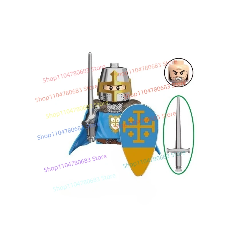 MOC 新しいビルディングブロック人形中世王国騎兵モザイクおもちゃの装飾品コレクション