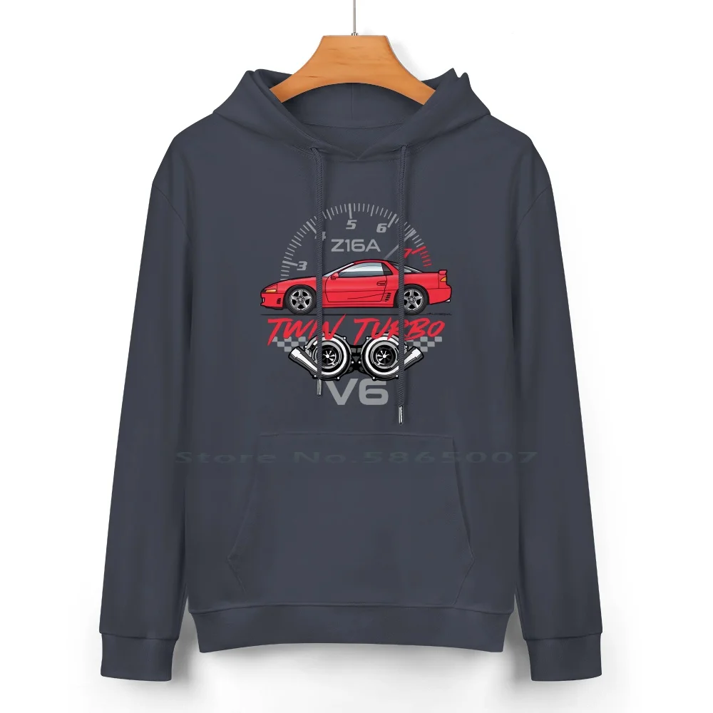 Twin Turbo-Monza Red Pure Cotton Hoodie Sweater 24 Colors 1991 1992 1993 3000gt Gto Vr4 Twin Turbo Awd Jdm 100% Cotton Hooded