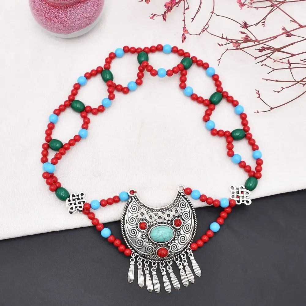 

Ethnic Style Bohemia Hair Chain Women Head Chain Exotic Headbands Ethnic Style Forehead Chain Necklace Turkish Headwear