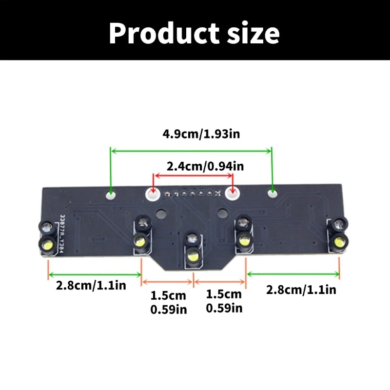 เซ็นเซอร์ติดตามเส้นสีเทา 5 ทิศทาง เซ็นเซอร์ติดตามแบบดิจิทัลสำหรับอุปกรณ์อิเล็กทรอนิกส์
