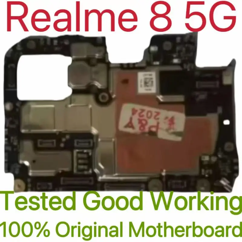 Global Version Original Unlocked Motherboard for Realme 8 5G Tested Circuit Plate Main Logic Board for Realme 8 5G