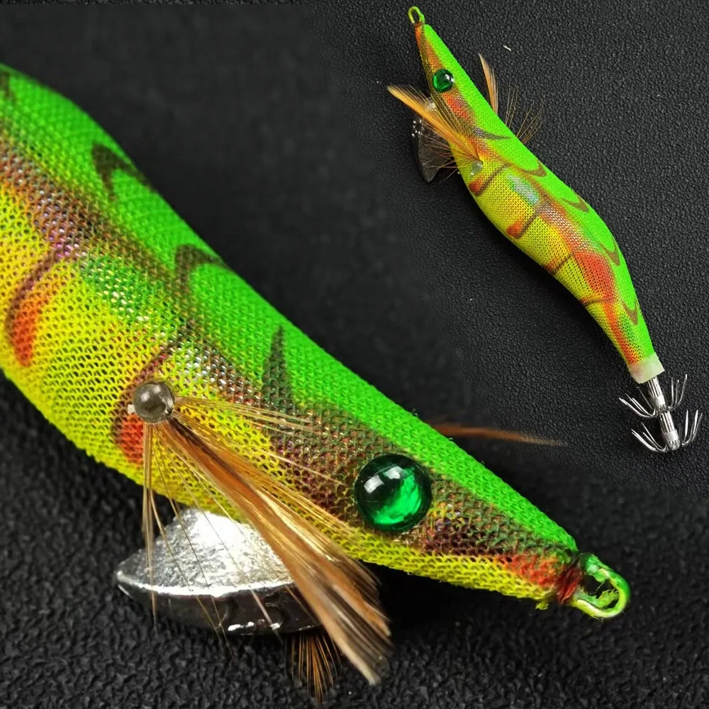 Ackibbik 10 قطعة/المجموعة/المجموعة توهج الروبيان الحقيقي الصيد السحر خطاف على شكل سمكة السحر المياه المالحة الروبيان الطعم السنانير الحبار الصيد اكسسوارات #5