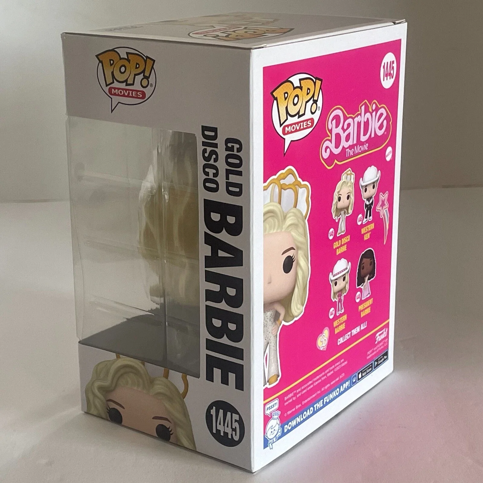 شخصيات ديسكو باربي الذهبية # 1445 Funko Pop Barbie 4.85 بوصة حقيقية جمع الشكل طبعة محدودة لعبة مجسمة هدية لمحبي
