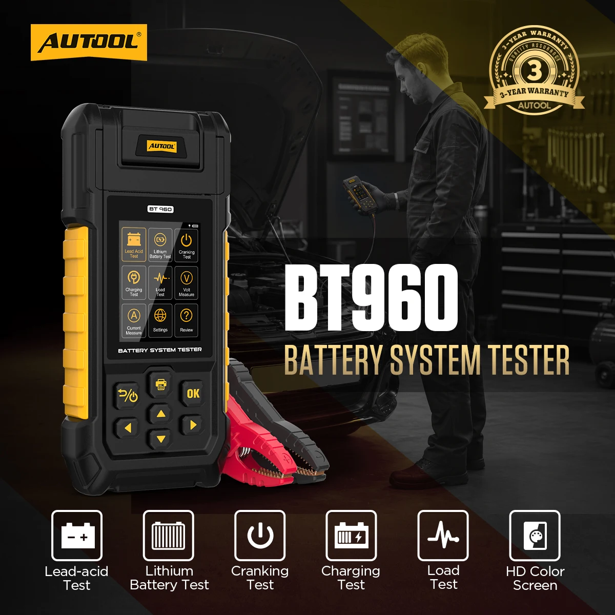 AUTOOL BT960 battery system tester