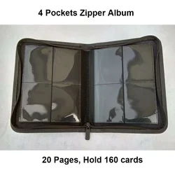 PU Leather 360 Pockets Cards Binder TCG Game Cards Album With 9 Pockets Pages With Zipper For Magica/PKM/FOW/YGO CARDS