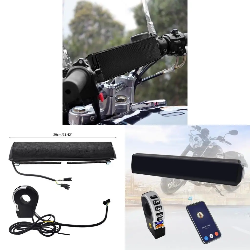 Motorcycle Stereo Bluetooth-compatible MP3 Player FM Radio AUX USB TF Card