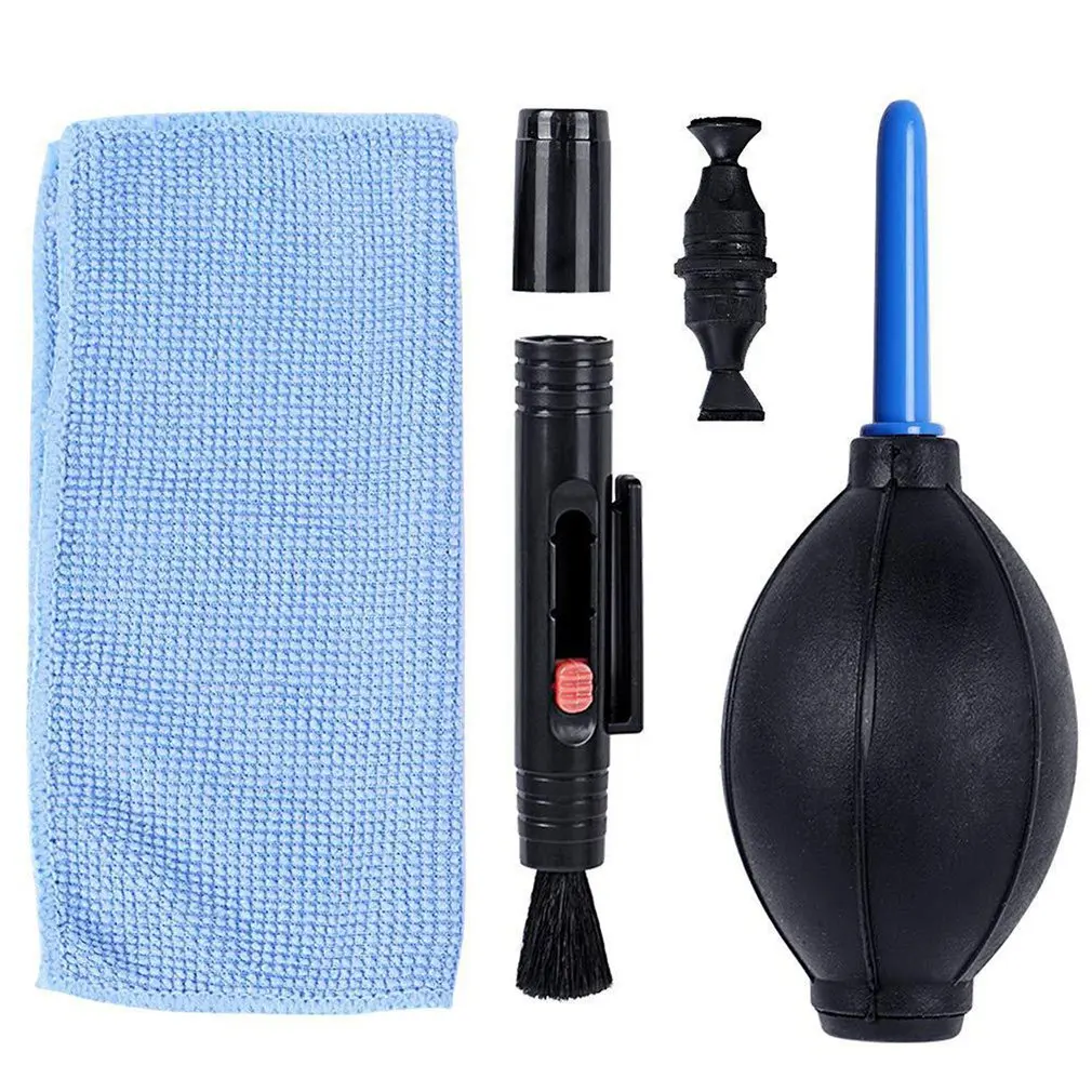 

Hot 3 IN 1 Camera Cleaning Kit Dust Cleaner Brush Air Blower Wipes Cleaning Cloth for Gopro for Canon for Nikon Camcorder VCR