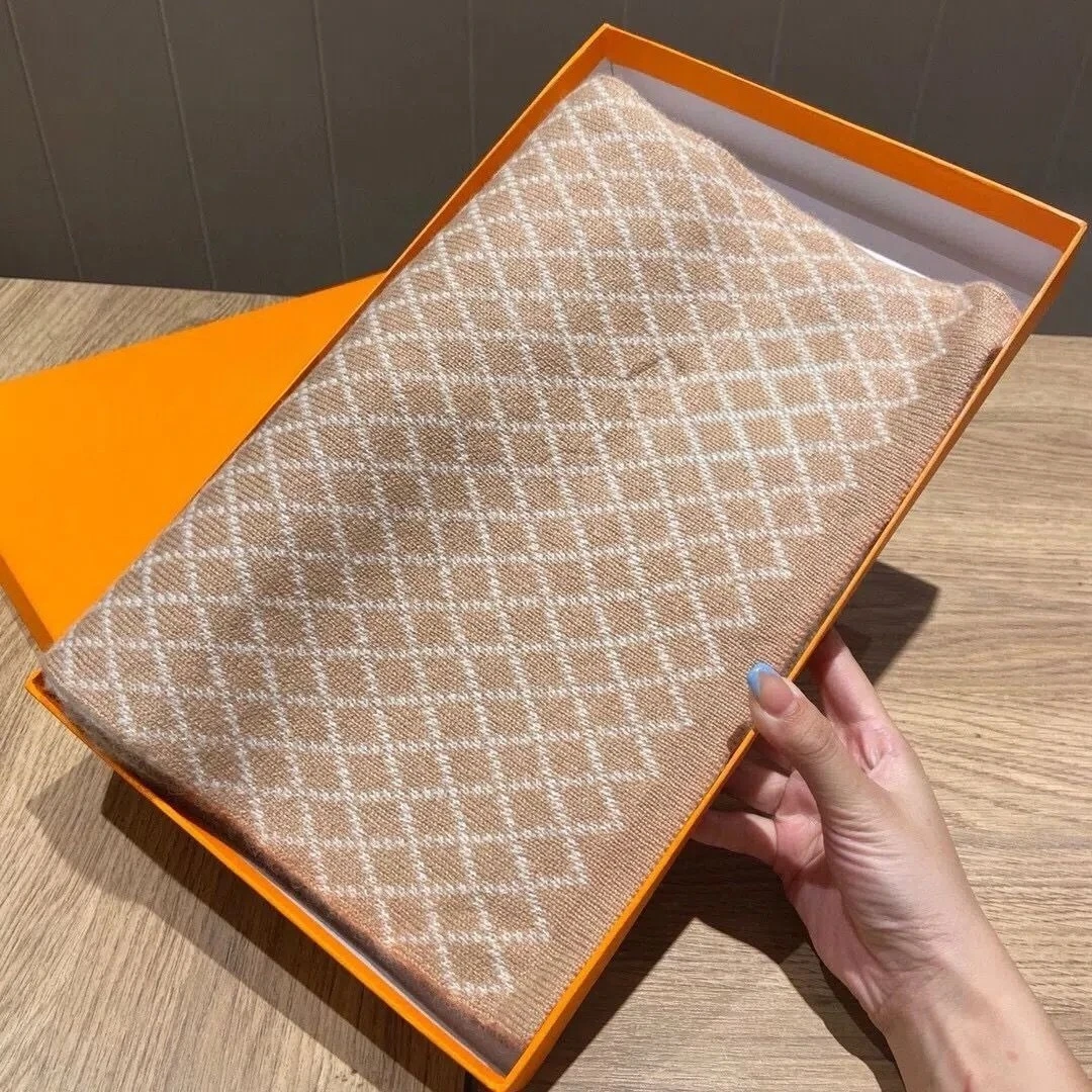 وشاح رجالي من الصوف المطرز محبوك فقط وشاح ليس مع صندوق