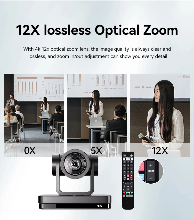 4k Auto Track Video Conference Camera Hot Sale 12x Optical Zoom Video Conferencing Camera System Ip Poe Sdi Ptz Camera 4k