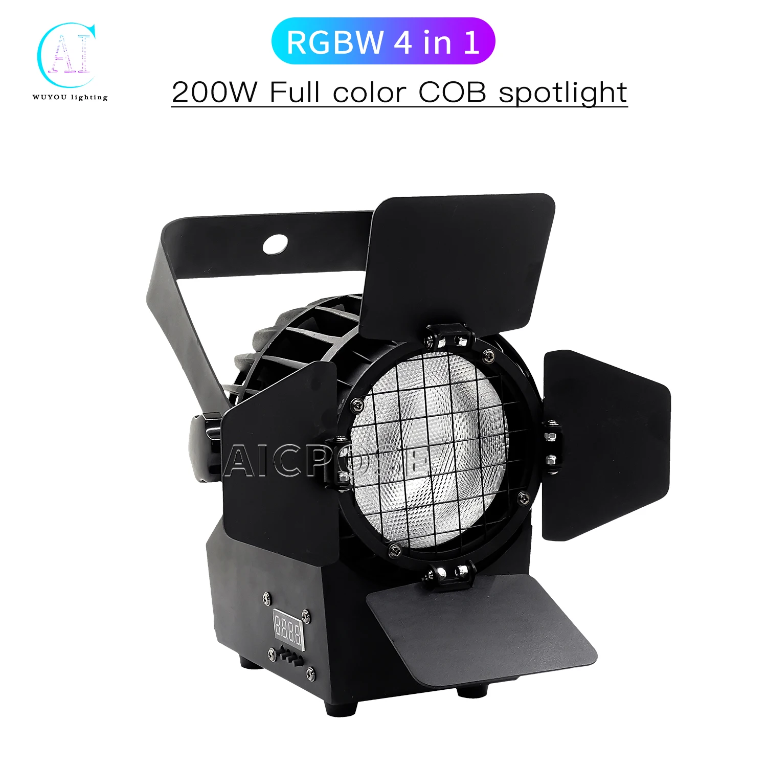 200W Mini COB Audience Light Cool White Warm White RGBW 4 in 1 LED Par Light with Bezel Professional DJ Disco Floor Lighting