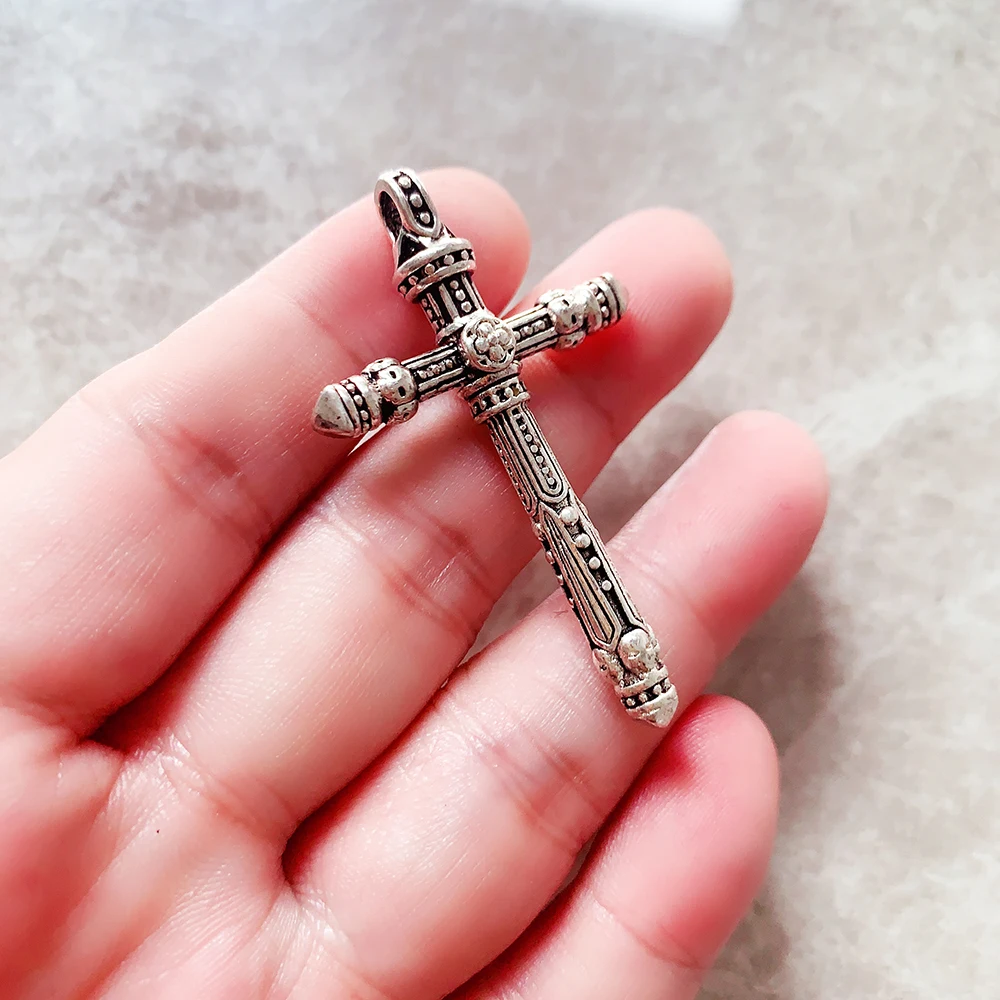 Pendant Cross Skull Brand New Fashion Jewelry Europe Accessories 925 Sterling Silver Vintage Gift For Women Men