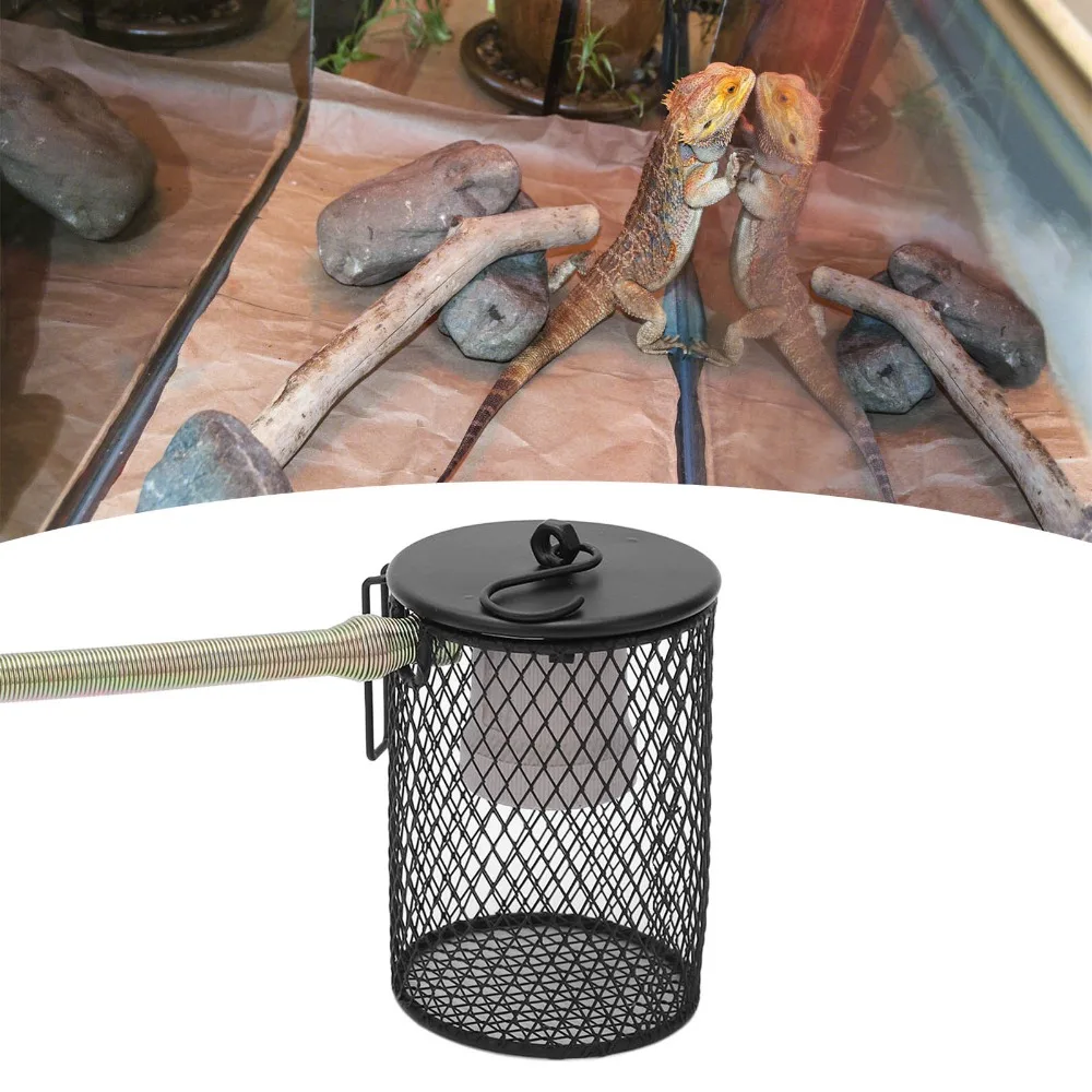 Iron Heat Lamp Shade Corrosion Resistant Anti-Scalding Design Heating Lamp Shade US Plug 110V Voltage Reptile Heat Lamp