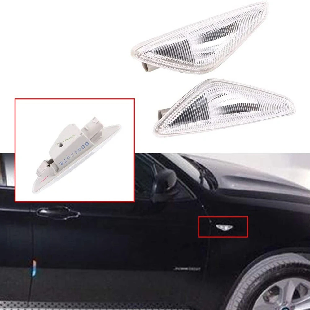 LED Marker Turn Signal Light Lamp Indicator Left & Right 1 Pair Side Fit for -BMW X3 X5 X6 63137171007 63137171008